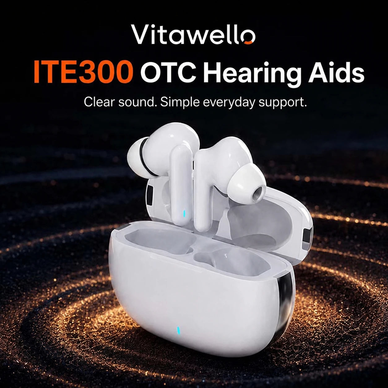 Vitawello ITE300 Rechargeable OTC Hearing Aids